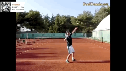 网球发球抛球详解，平击侧旋上旋都大不同！