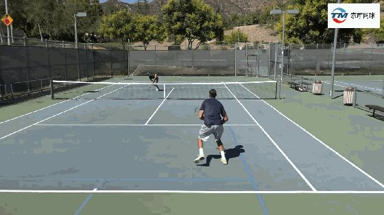 网球正手斜线过网急坠三要素：球外侧、拍头速度和上旋