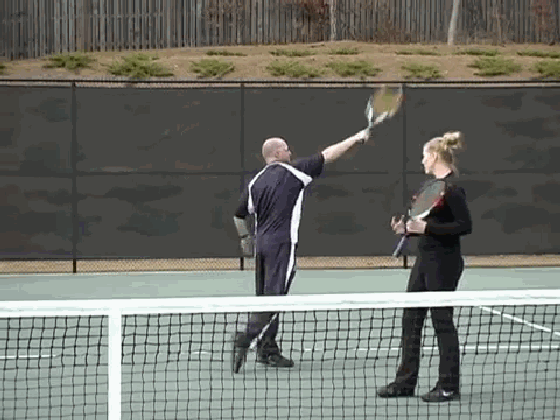 网球反手切削吊高球，比赛时好用的不得了！